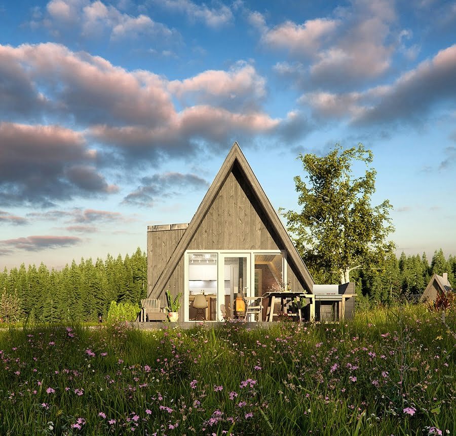 a-frame prefab house kit