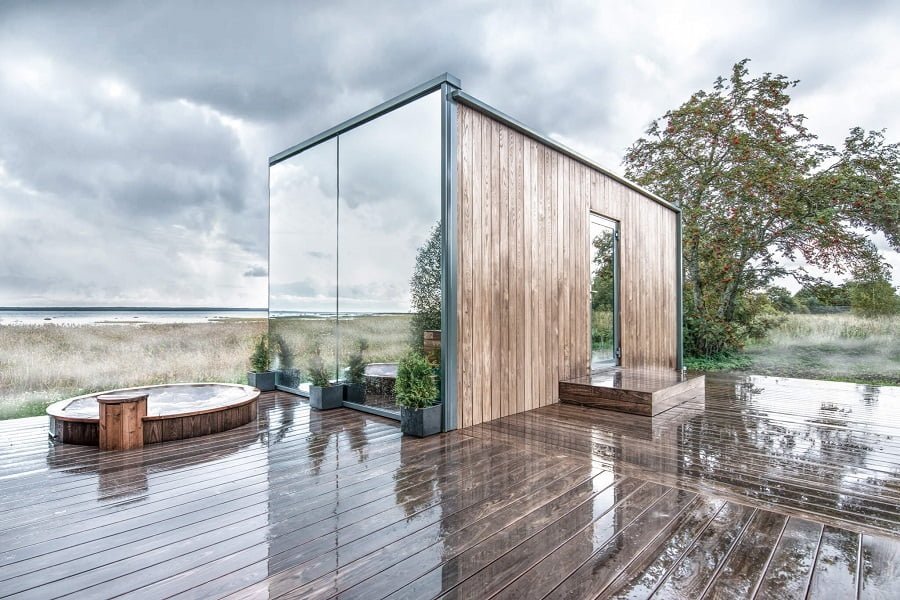 prefab glass house