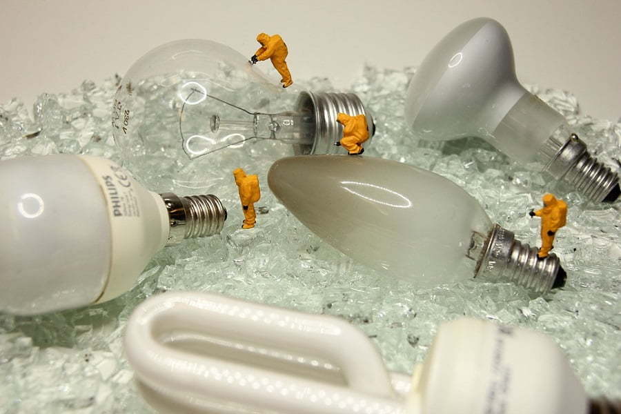 dispose of halogen bulbs