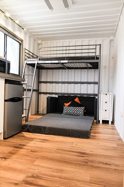 Tiny house with bedroom downstairs