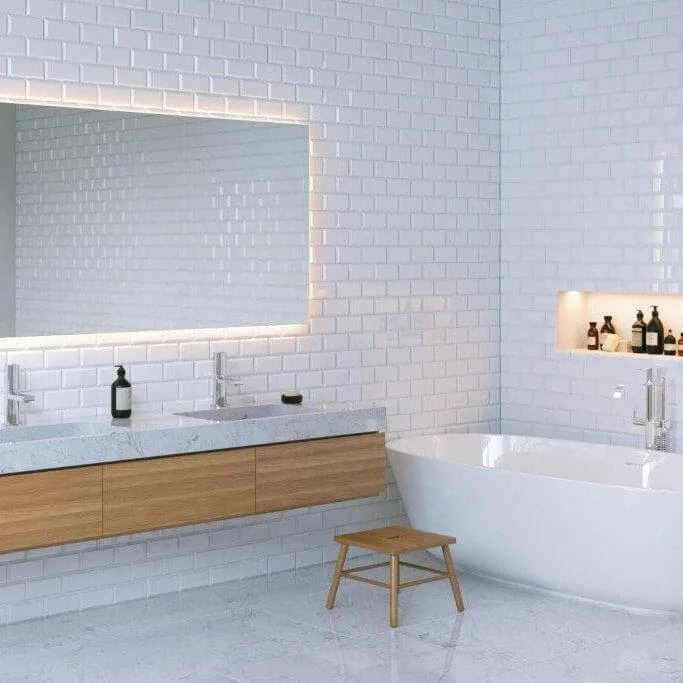 bathroom tile effect
