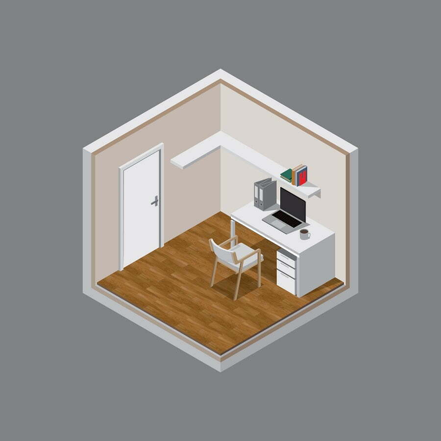 home office floor plan