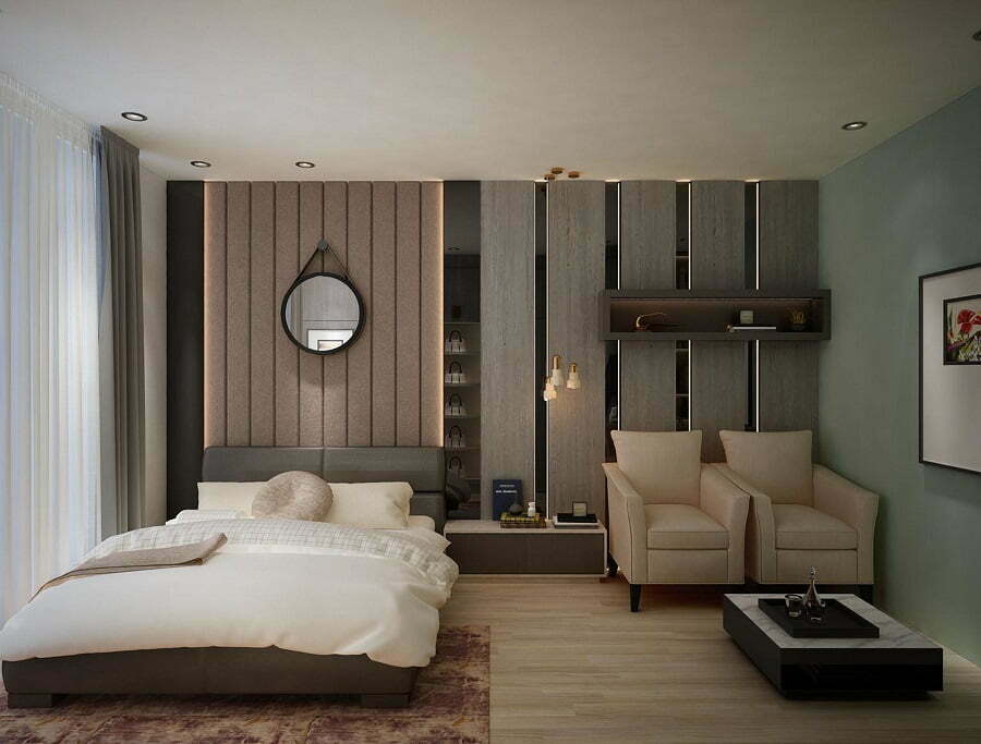 bedroom with seating