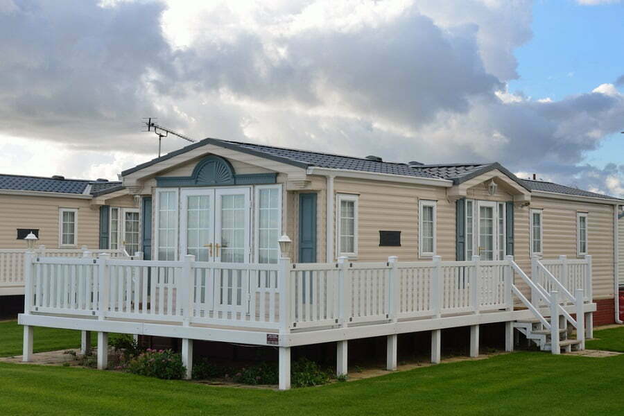double wide mobile home with deck