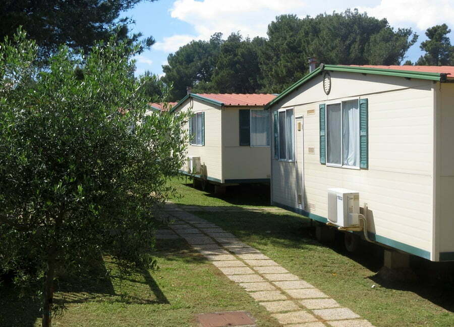 tree shade mobile home