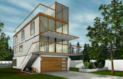 3-story container home