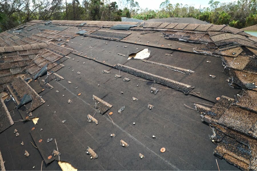 damaged roof