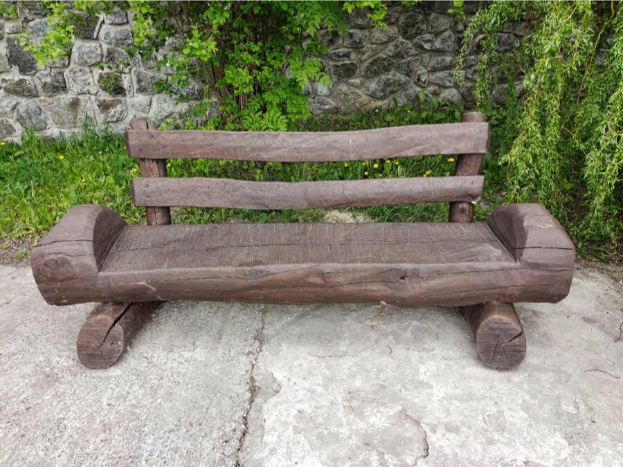 handmade garden bench