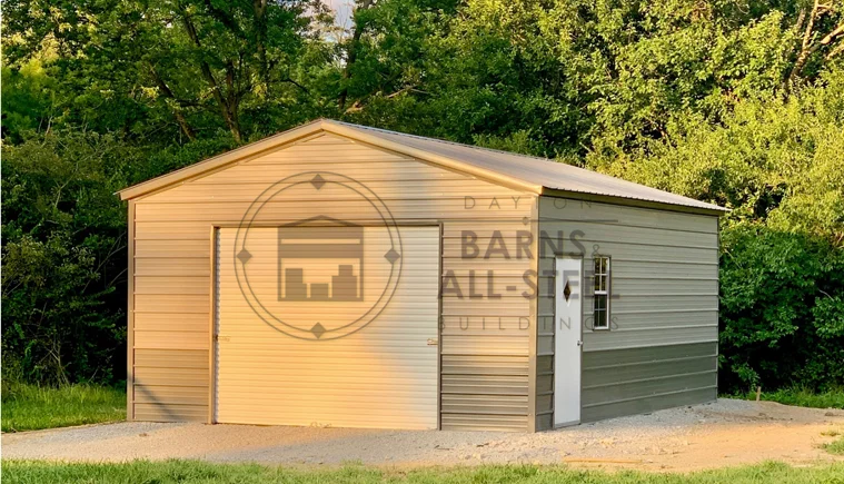 One Car Metal Garage prefab metal garage
