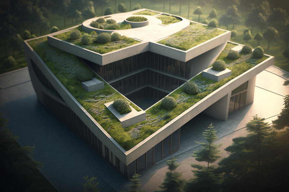green roof building