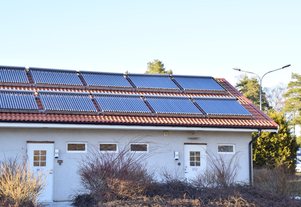 solar panels on garage