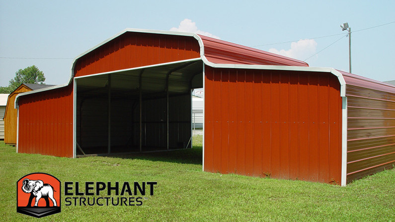 Elephant Barns' Prefab Metal Garage Kit