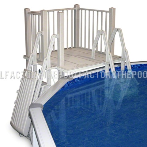 Pool Deck Selection Guide for Above Ground Pools Prefab Above Ground Pool Deck Kits