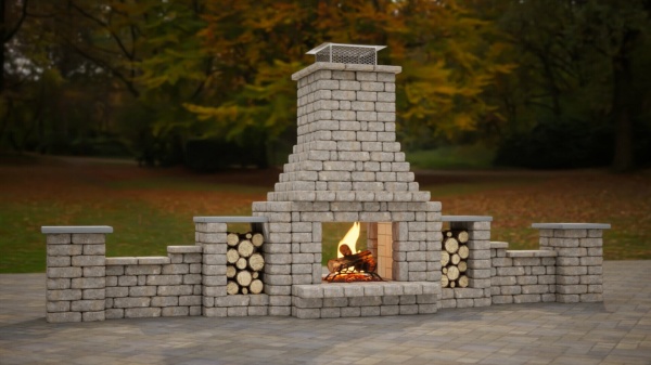 Cornerstone Rocks Prefab Outdoor Fireplaces