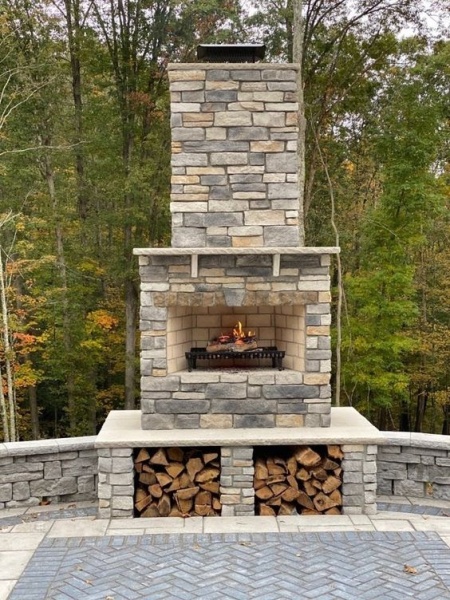 Round Grove Products Prefab Outdoor Fireplaces