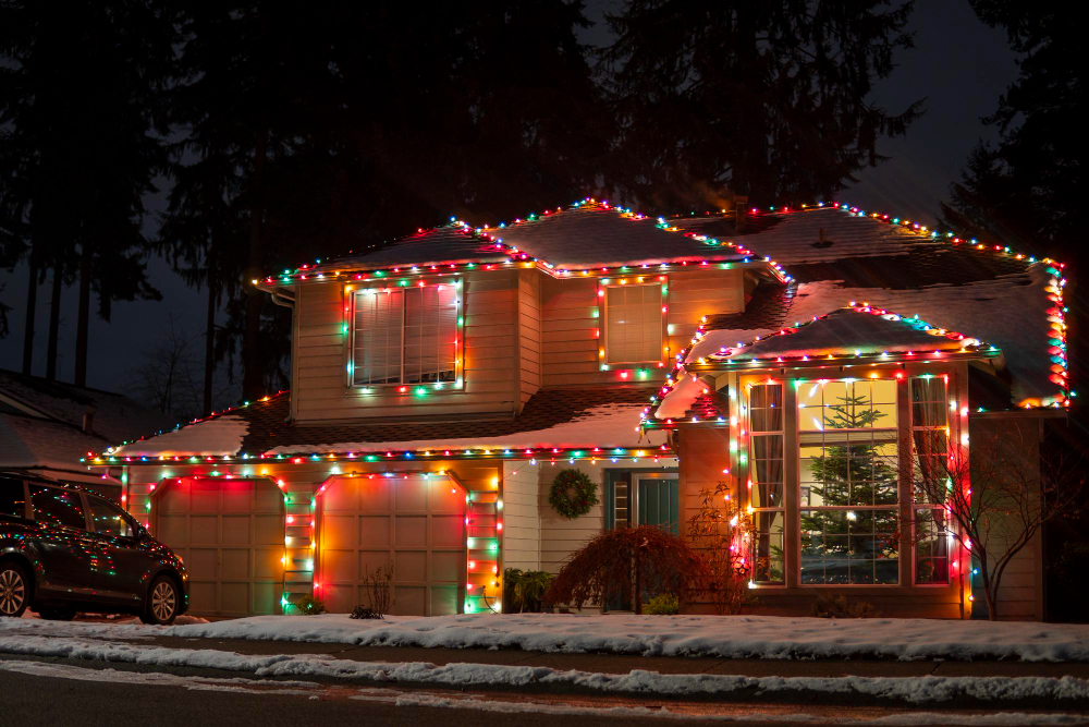 Hang String Lights Around Windows, Decks, and Trees