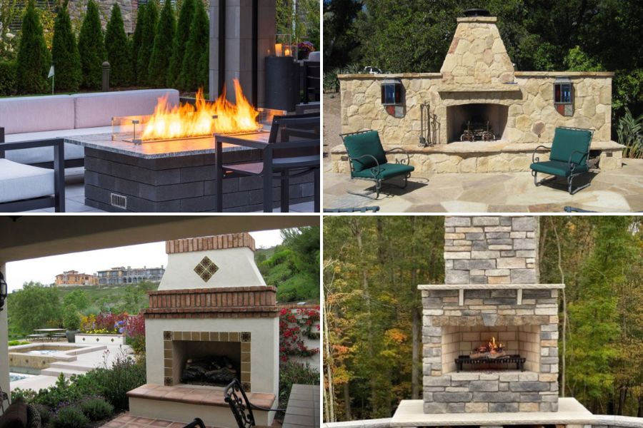 prefab outdoor fireplaces