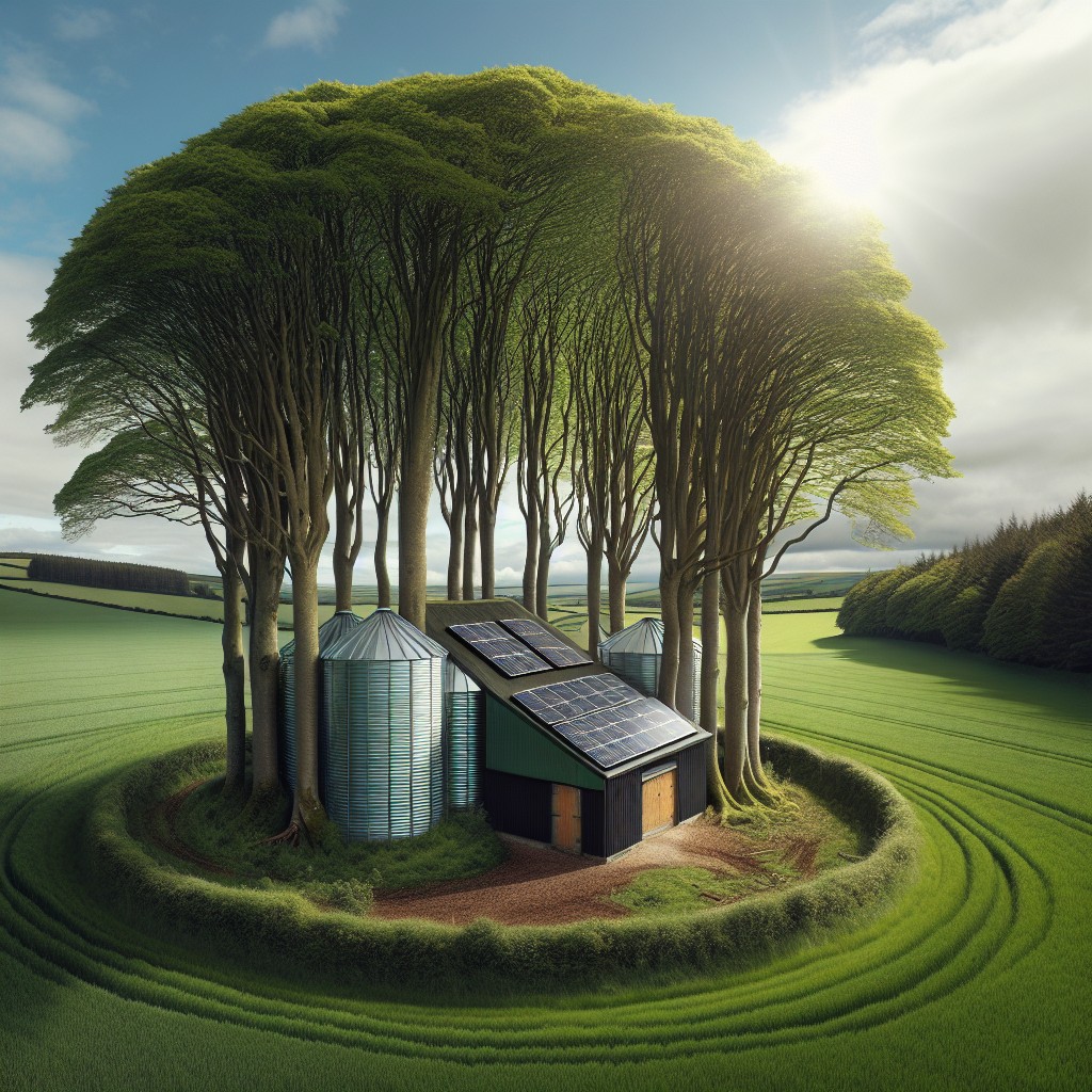 eco friendly grain bin shed designs