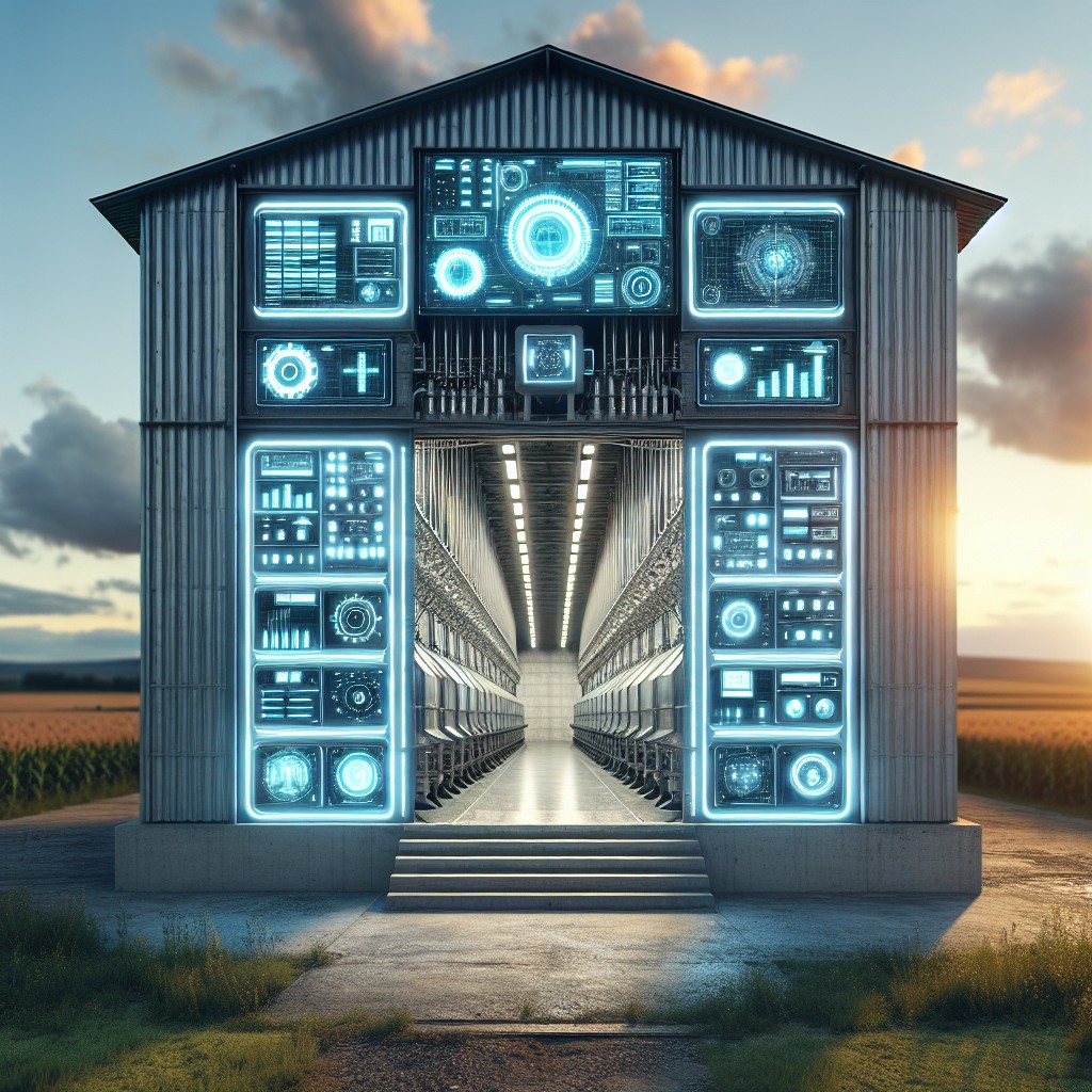 grain bin sheds with futuristic controls