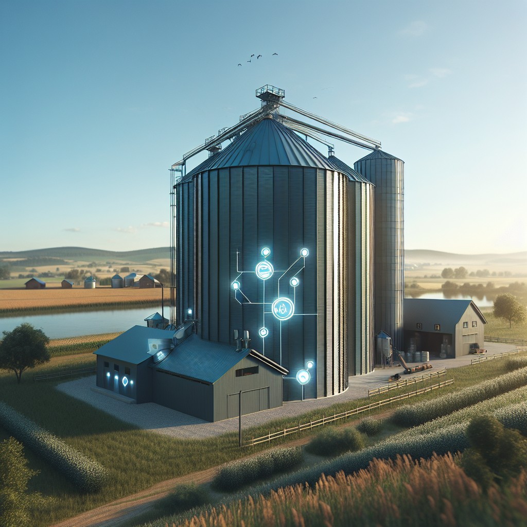 grain bin sheds with integrated technology