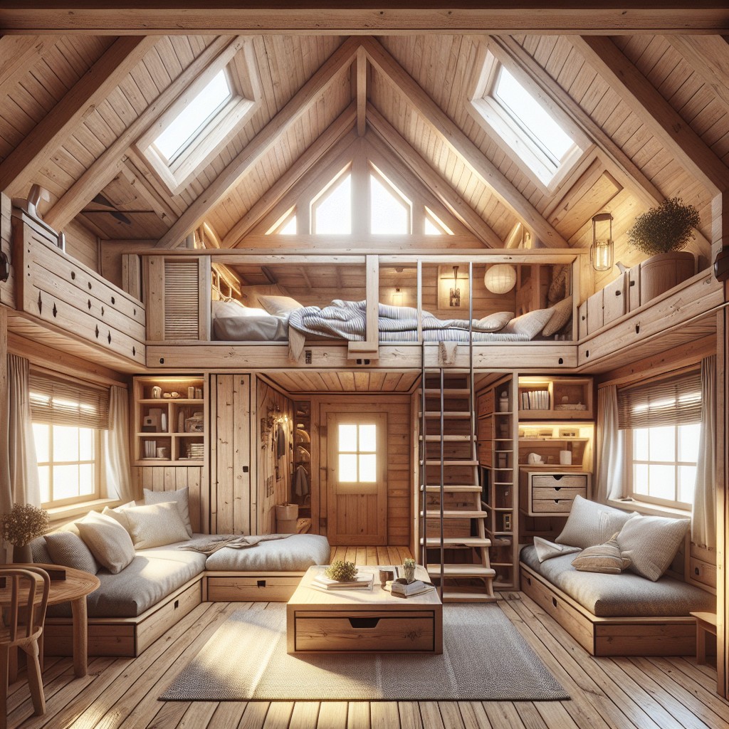 hidden storage space in your cabin loft