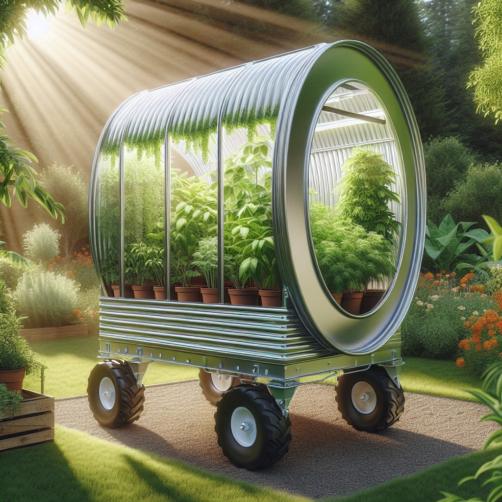 how to make a grain bin greenhouse portable