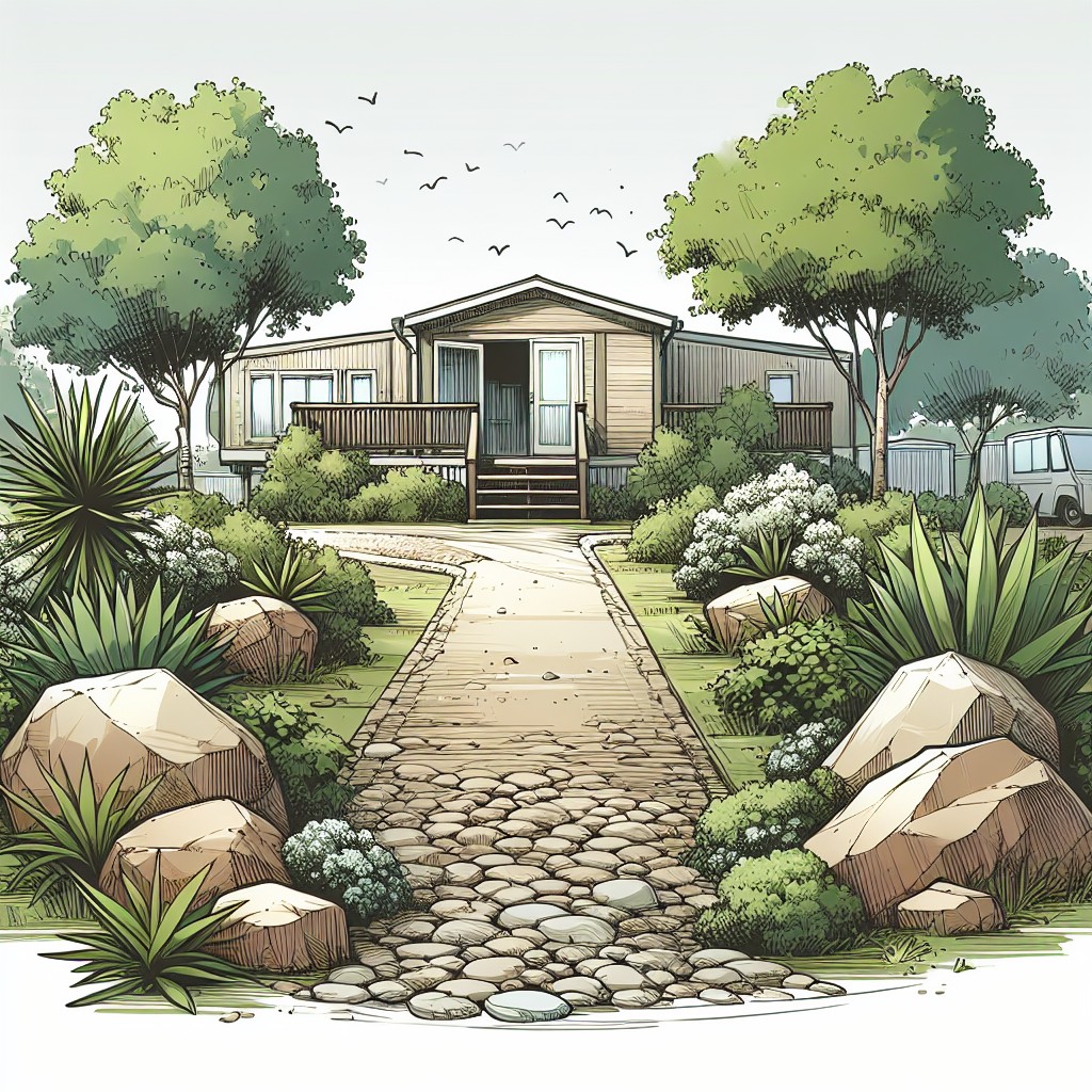 incorporating large boulders for a rustic driveway look