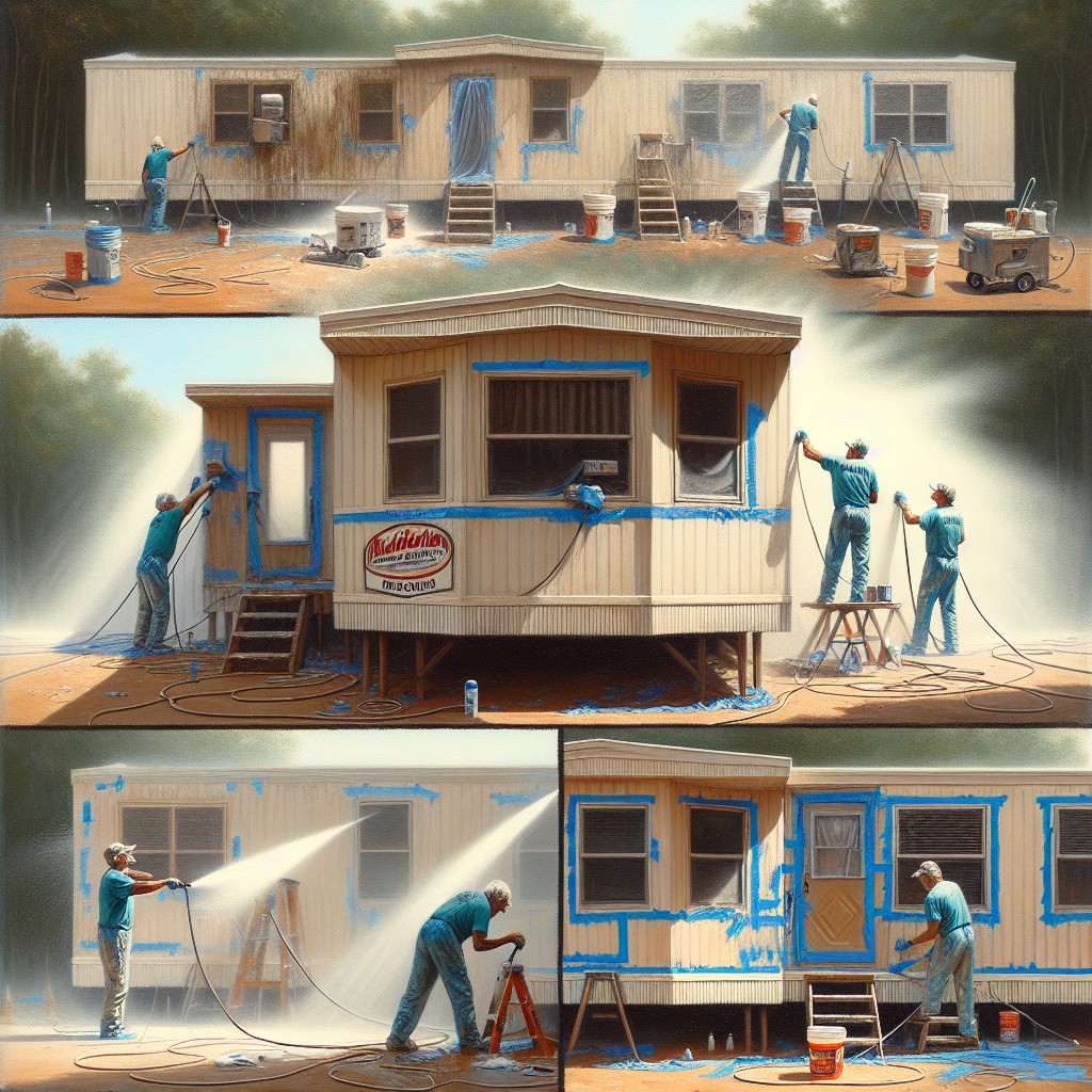 preparing the mobile home for painting