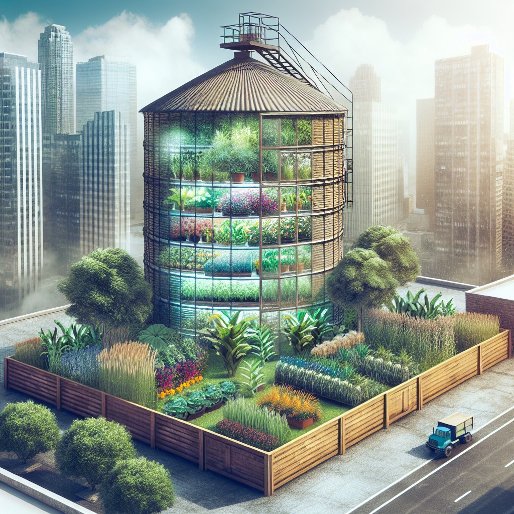 using a grain bin greenhouse for urban farming