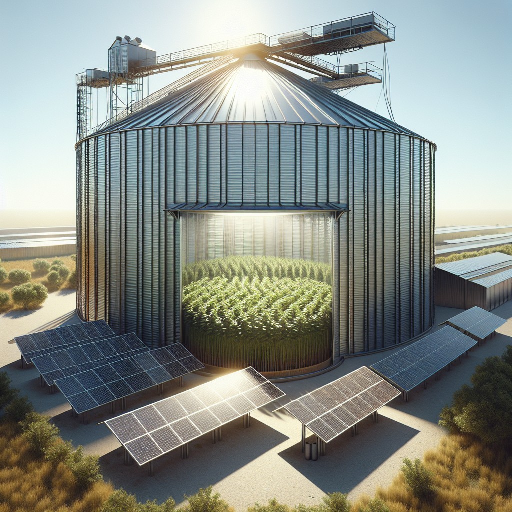 using solar panels on your grain bin greenhouse