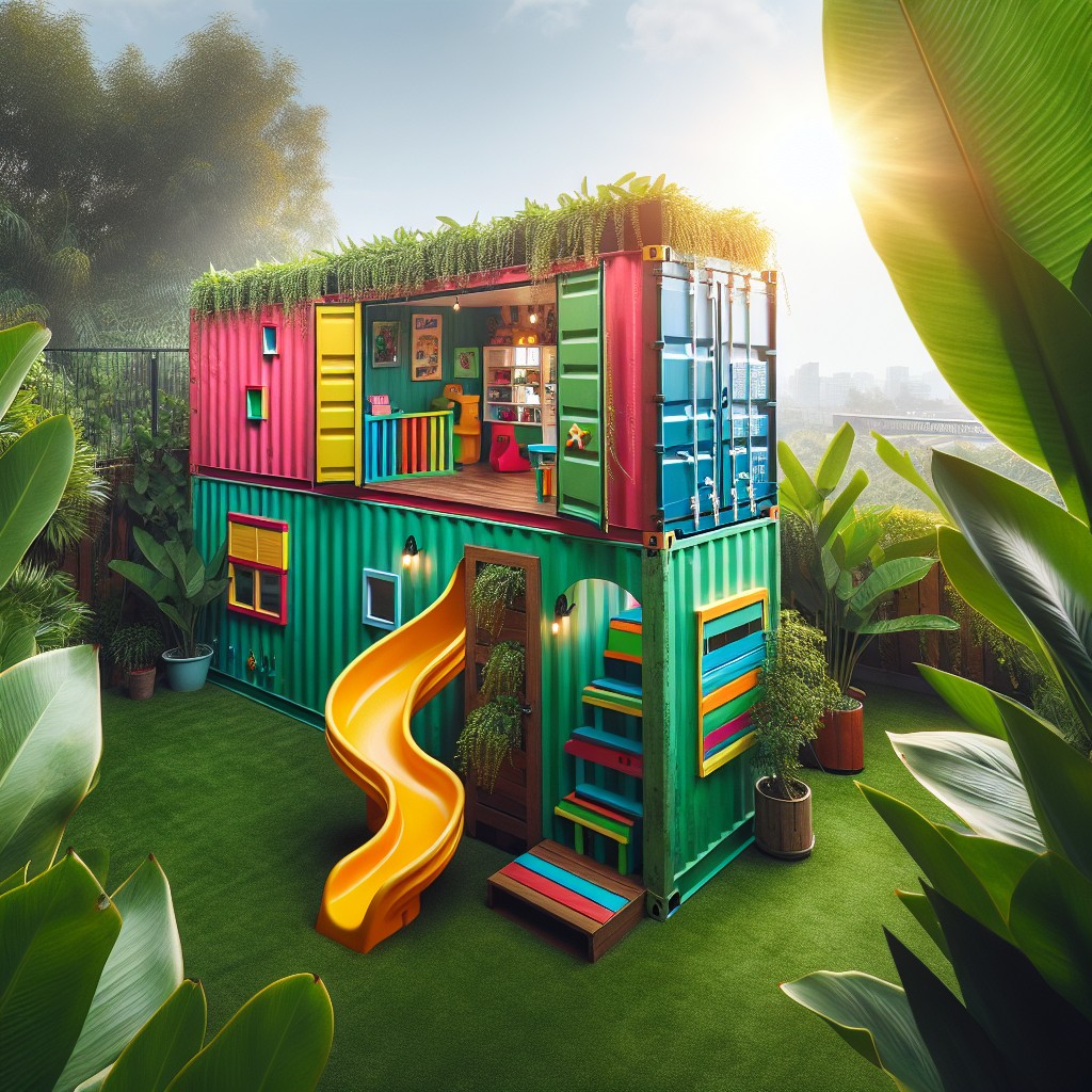 childrens playhouse in a shipping container
