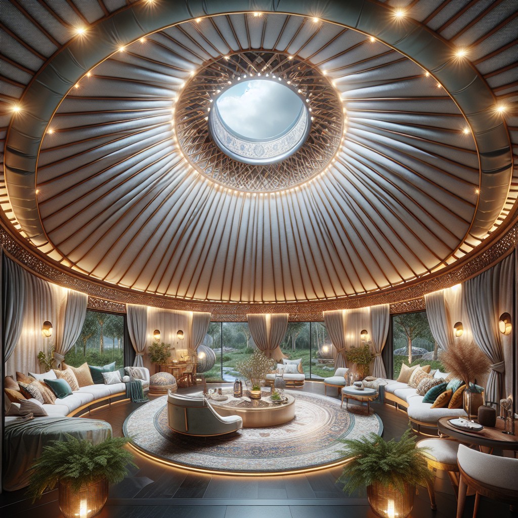 modern yurts with skylights