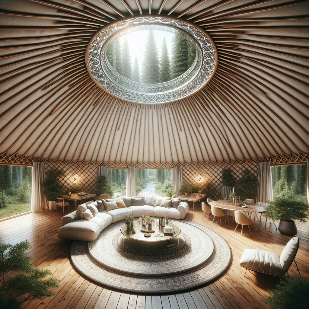 spacious loft yurts
