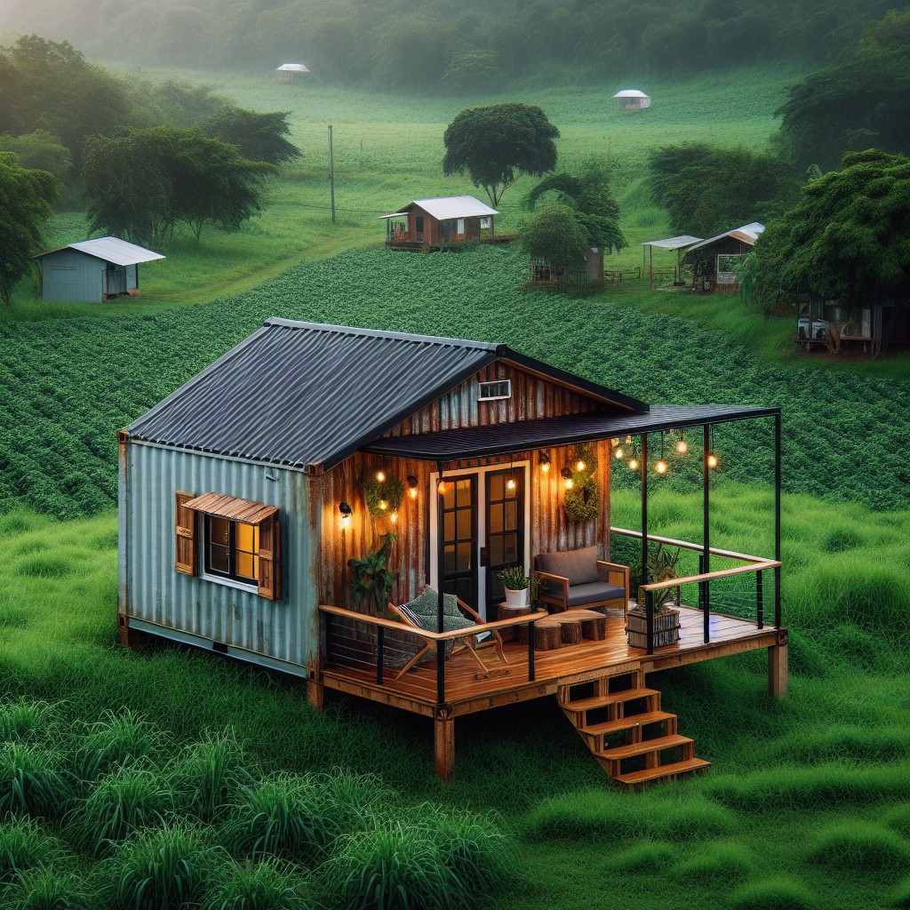 tiny guest house in a shipping container