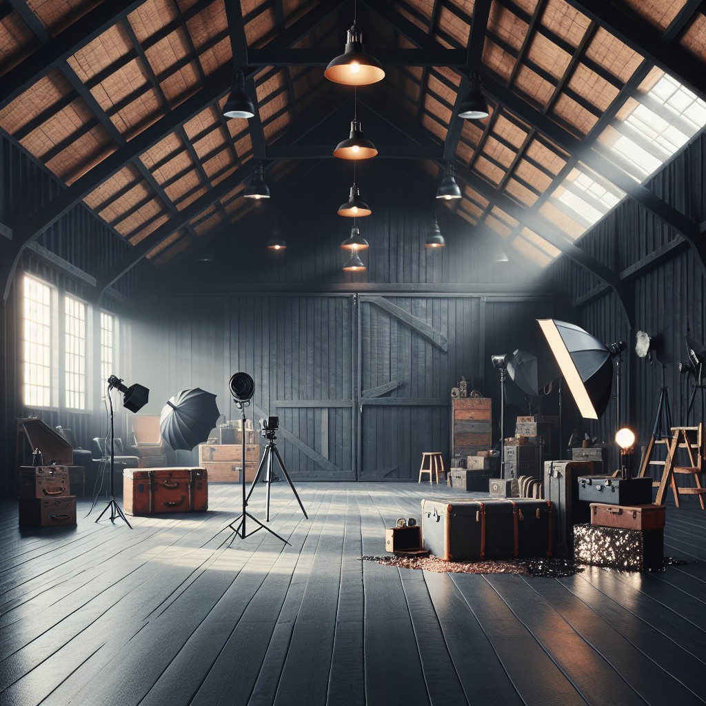 black barn as a photography studio