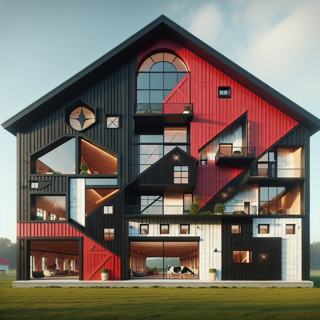 combining modern and traditional elements in barn design
