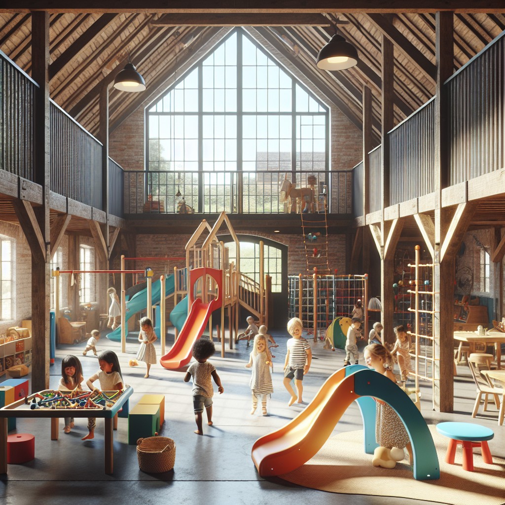indoor playground barn loft for kids