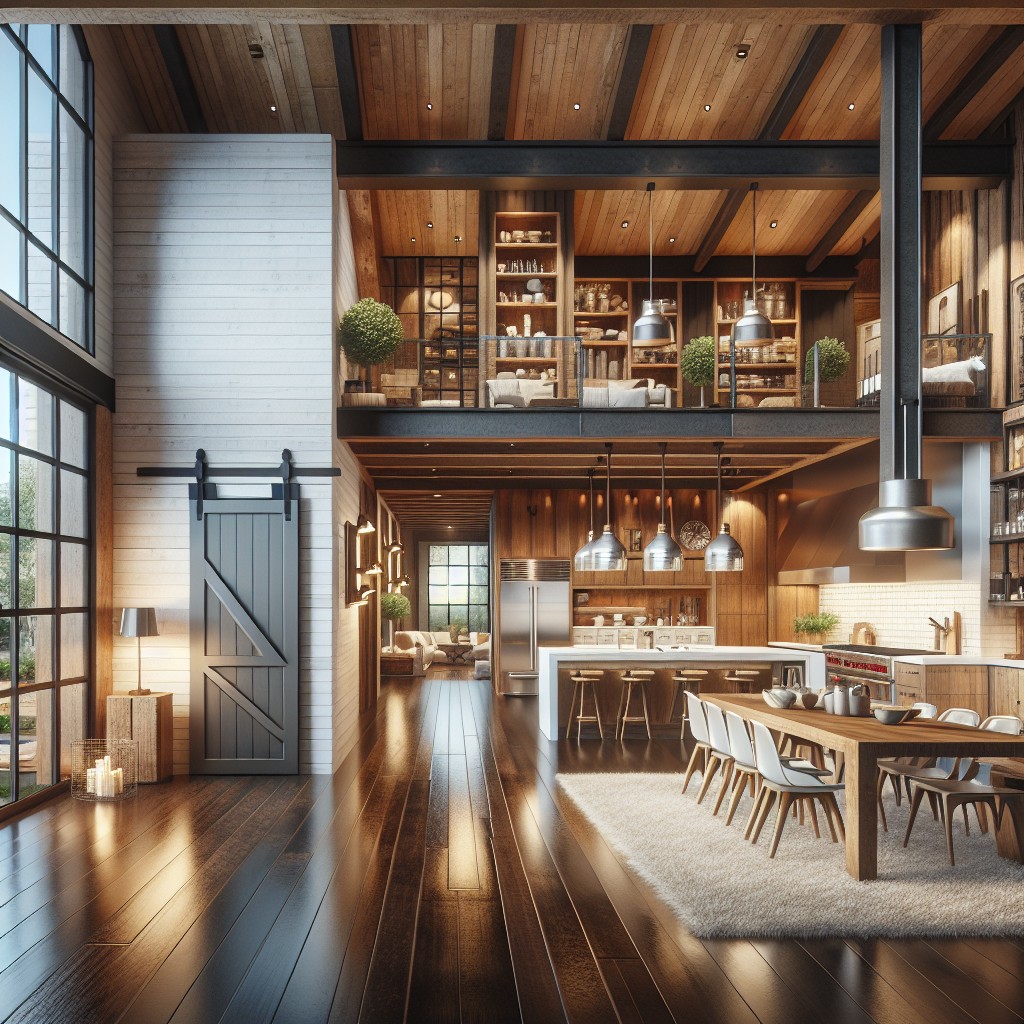 integrating modern amenities in a barnyard house design