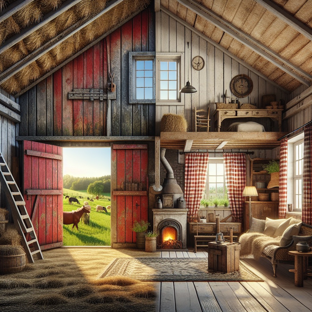 interior and exterior design elements of barnyard houses