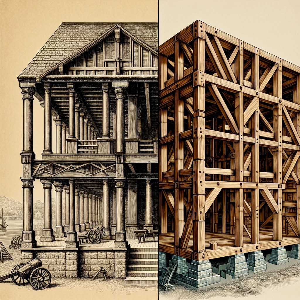 similarities of post and beam and timber frame