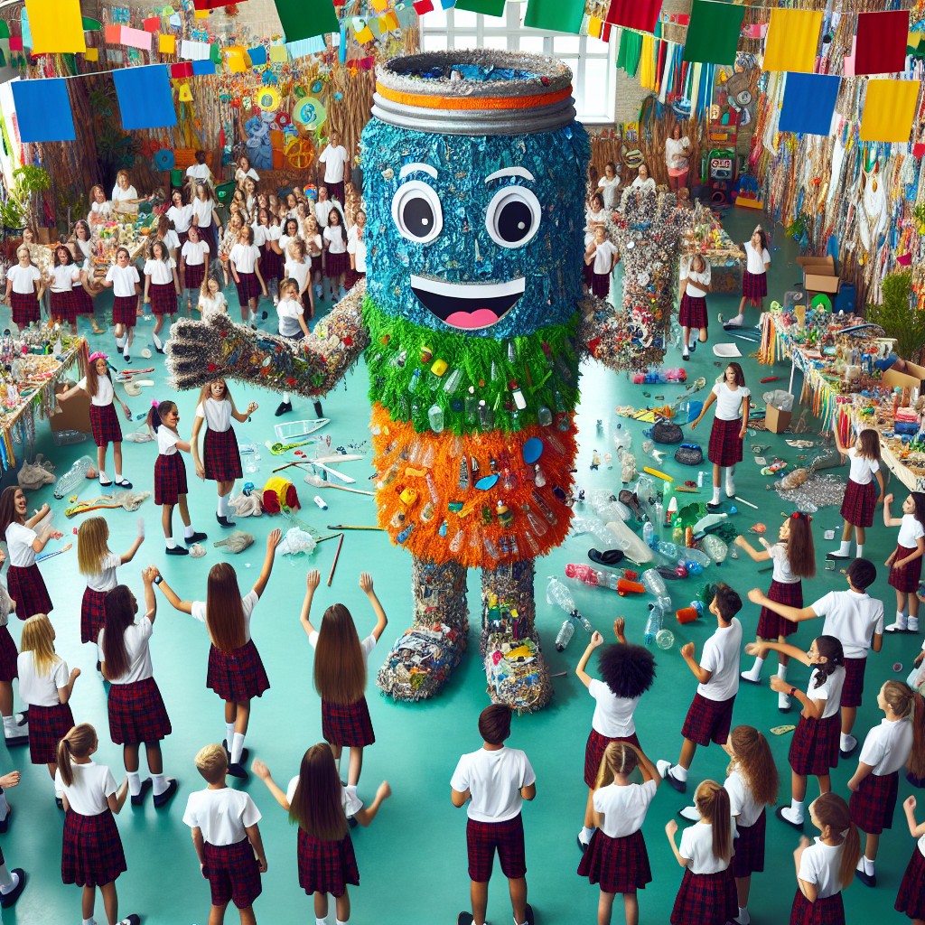 make a recycled school mascot