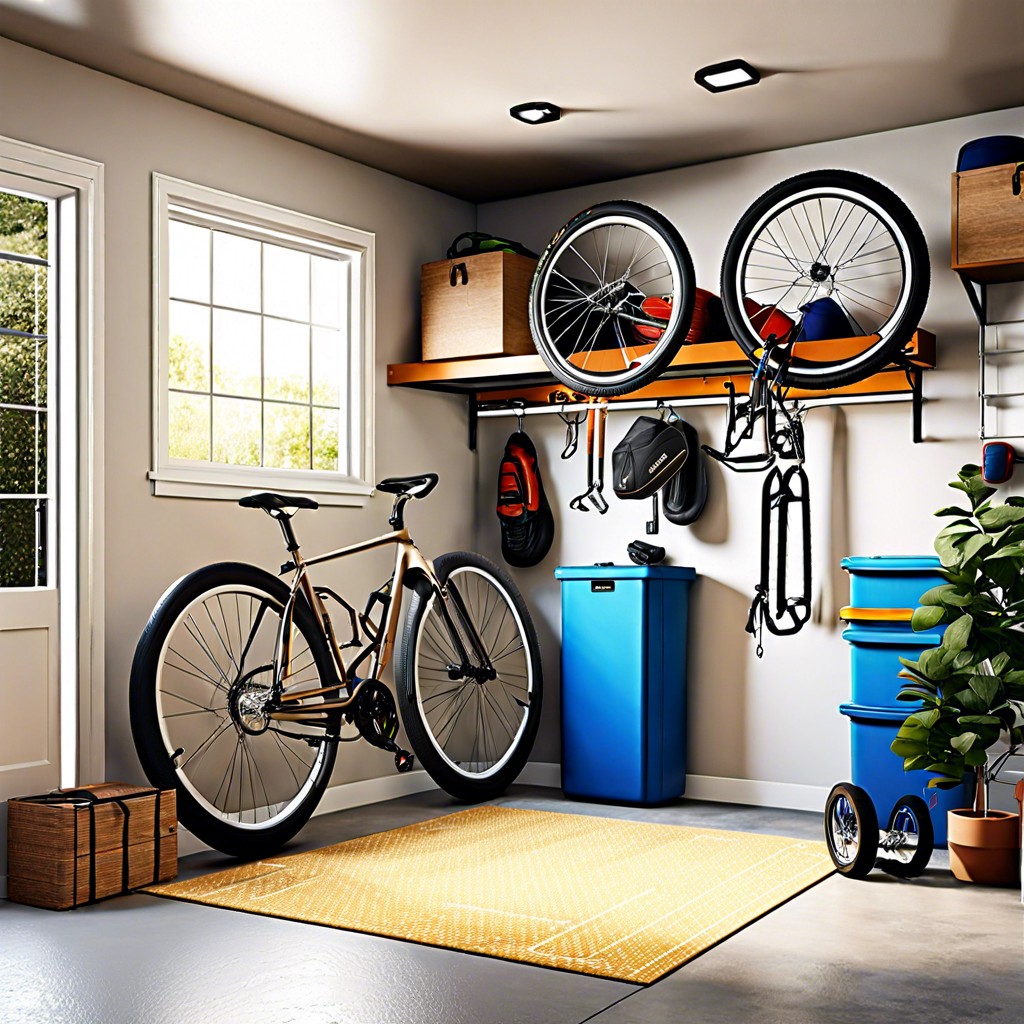 13 install a hanging bike rack to free up floor space