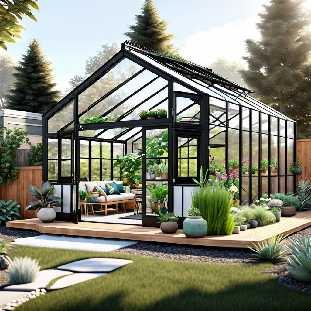 1br adu with attached greenhouse