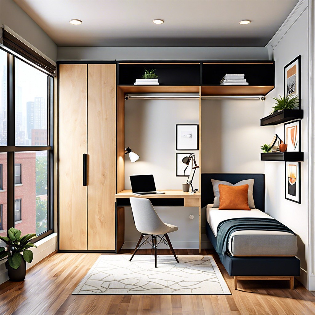 1br1ba with murphy bed and convertible spaces