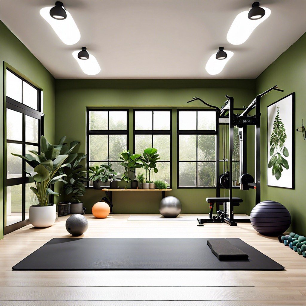 28 incorporate a compact gym or yoga studio