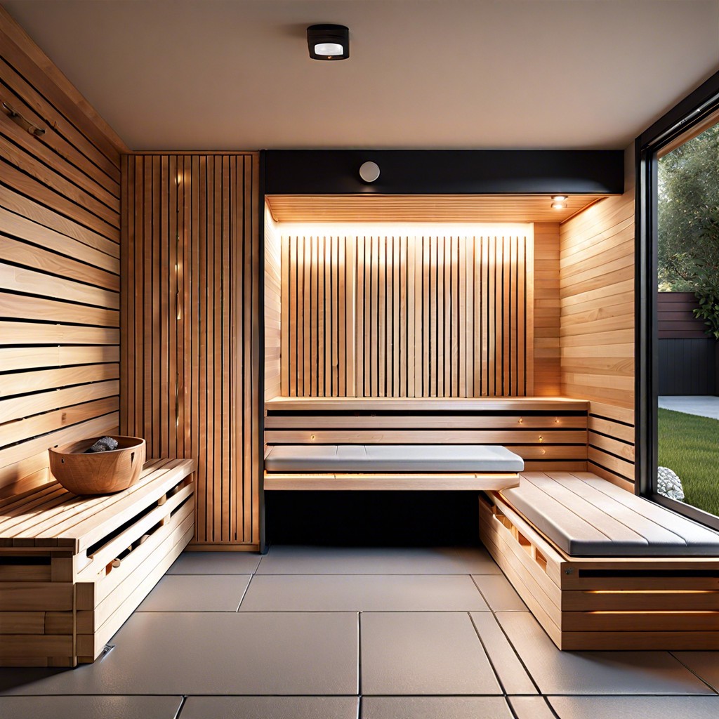 38 add a compact sauna for relaxation