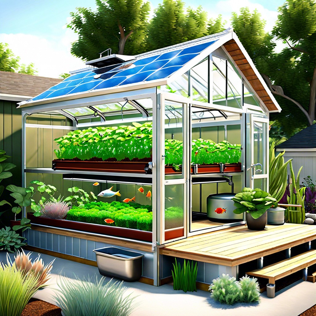 aquaponics greenhouse attached to adu