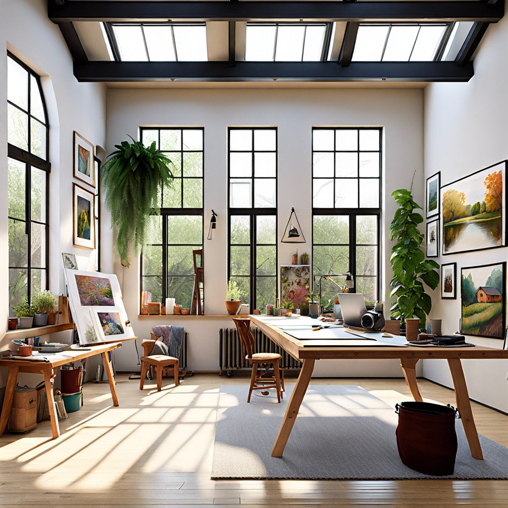 artist studio lofts with north lighting