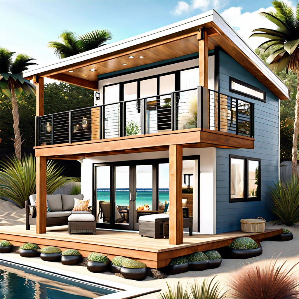 beach inspired adu with open deck area