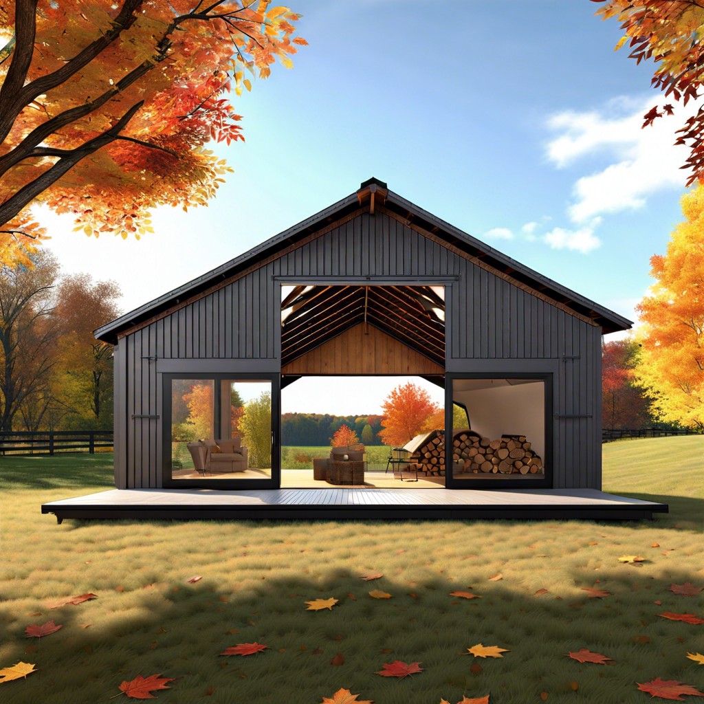 collapsible barn adu for seasonal use